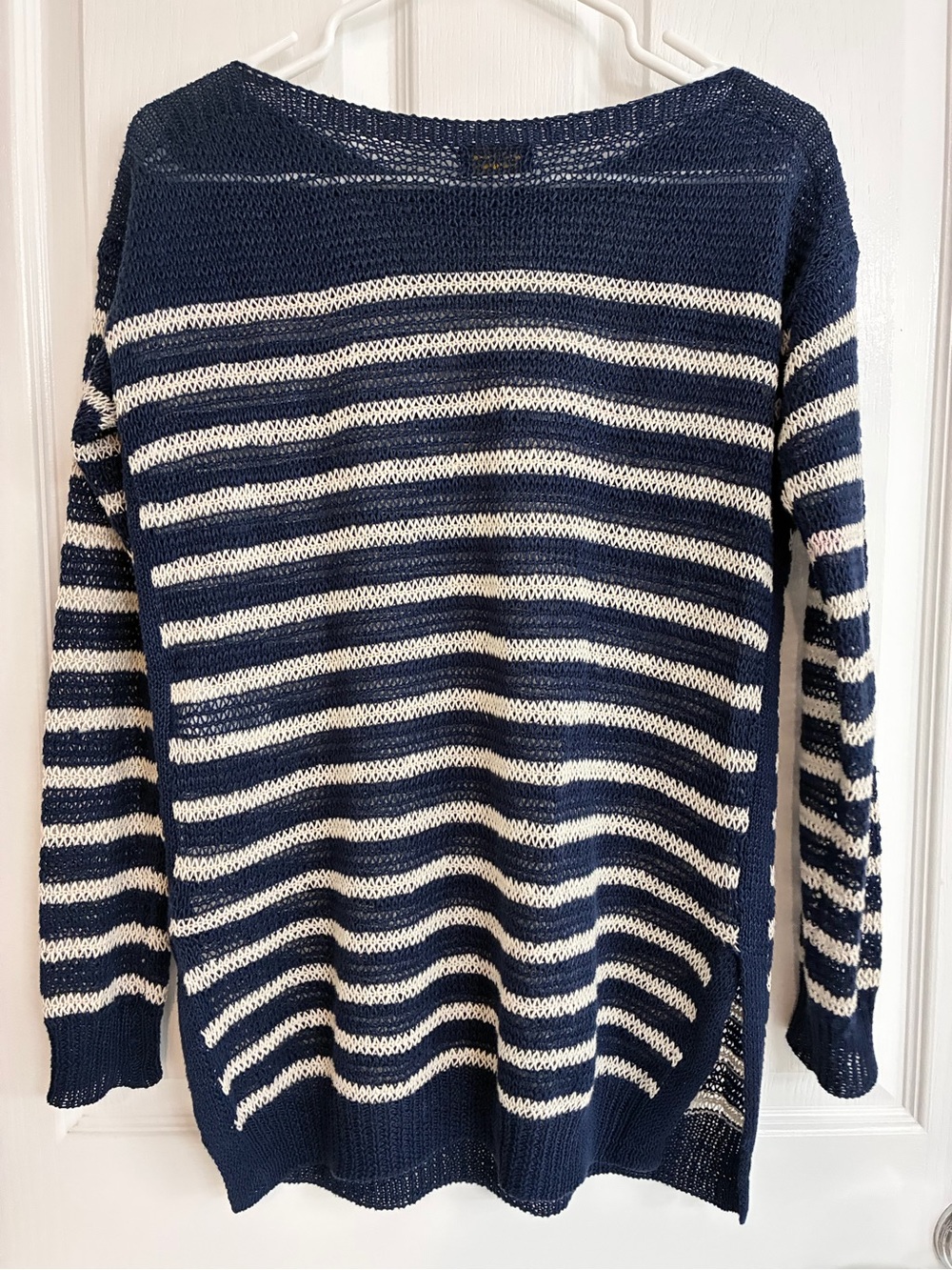 POLO Ralph Lauren Striped Navy and White Women's Sweater. Size Small